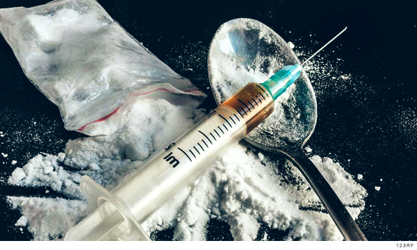 droga que se inyecta con una jeringa