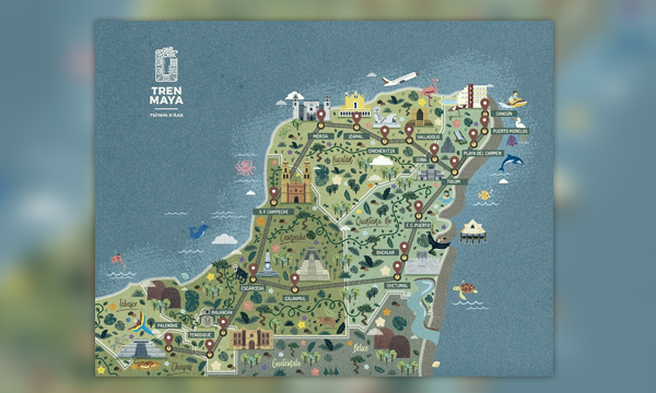 Imagen del mapa del tren maya