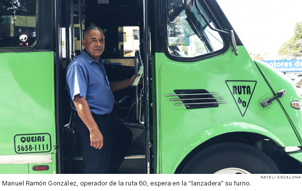 Conductor de transporte público en la Ciudad de México