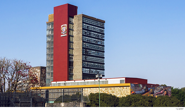 Edificio en las instalaciones de la UNAM